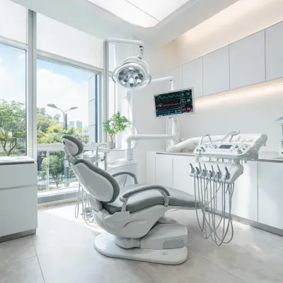 Modern dental chair and equipment