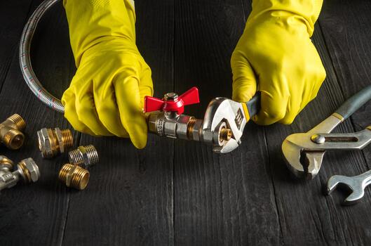 Valve fitting close-up