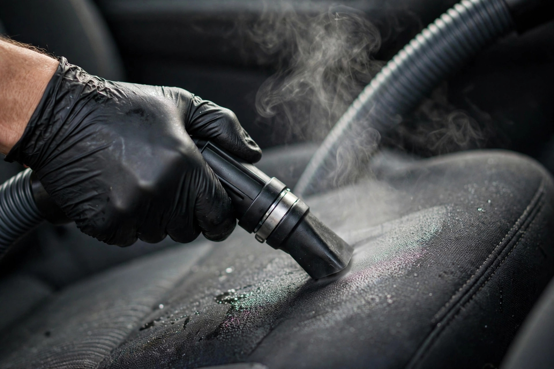 Interior detailing — seats deep-cleaned