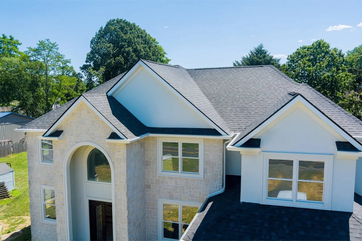 A finished new roof on a Birmingham home